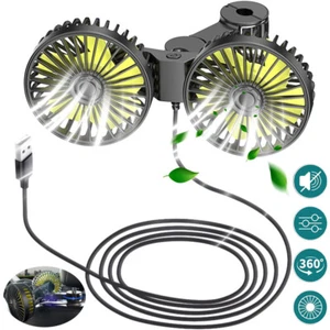 10W Ventilator Lüfter Kühler Für Auto PKW KFZ Saugnapf Ventilator with USB - Bild 1 von 15