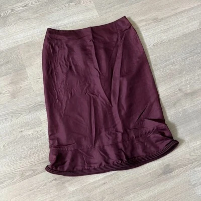 Falda de seda rara Marni para mujer talla 38 color baya cremallera trasera hecha en Italia Foto 1 de 4