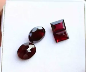 13,90 Ct 9*11 Mm 100% Naturale Non Riscaldato Ovale Rosso Rodolite Granato Gemma Sciolta - Foto 1 di 2
