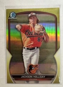 2023 Bowman Chrome Jackson Holliday Yellow Prospect #d 54/75 - Foto 1 di 2