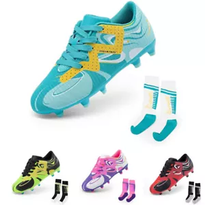 Little/Big Kid Boys Girls Soccer Cleats Youth Comfortable Sports Football Cleats - Picture 1 of 29