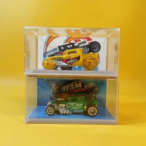 (Lot 2 pcs) Hot Wheels BONE SHAKER Green & Yellow (WANGSTAR CUSTOM) REAL RIDERS - Picture 1 of 6