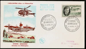 Étienne Oehmichen Aviation Pioneer & Helicopter Designer First Day Cover 1957 - Picture 1 of 3