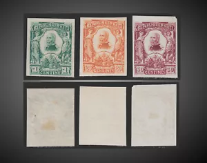 1904 HAITI SMALL LOT IMPERFORATE PROOFS PRES. PIERRE NORD ALEXIS SCT.96,100,101 - Foto 1 di 1