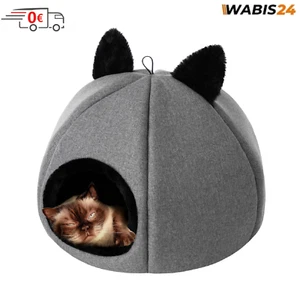 Katzenhütte Katzenhöhle Katzenkorb Katzenbett Katzenhaus Kissen Spielzeug - Bild 1 von 59