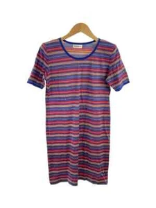 YVES SAINT LAURENT short sleeve Dress cotton multi color M - Picture 1 of 5