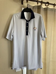RLX Ralph Lauren Mens Ryder Cup Golf 2018 USA Flag Wicking Polo Shirt Size L - Picture 1 of 4