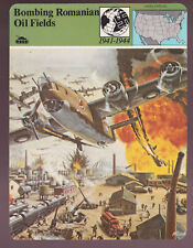 BOMBING ROMANIA OIL FIELDS 1941-1944 WW2 Art 1981 STORY OF AMERICA CARD #79-01