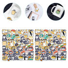 2 Sets Notebook Decal Cat Stickers Cute Refrigerator Child Applique The