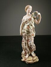 Antique Volkstedt Porcelain Figure Muse Lady 18cm tall German Figurine