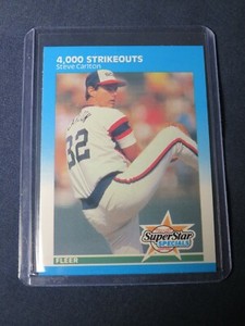 1987 Fleer Glossy STEVE CARLTON Chicago White Sox 4000 Strikeouts Card #635 MINT