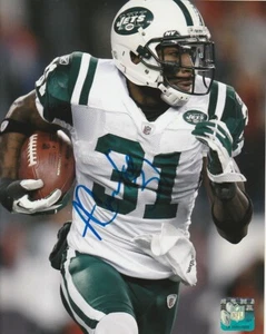 ANTONIO CROMARTIE SIGNED NEW YORK JETS FOOTBALL 8x10 PHOTO #2 NFL EXACT PROOF! - Picture 1 of 2