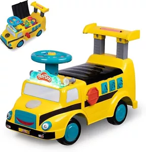 Play-Doh Activity School Bus Push and Ride On Toy Car for Kids Light and Sounds - Picture 1 of 16