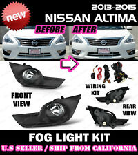 For NISSAN ALTIMA 13 14 15 Fog Light Driving Lamp Kit w/ switch wiring (CLEAR)