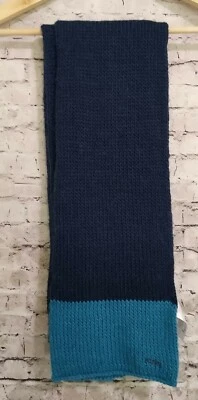 Fossil Acrylic/Alpaca Blend Knit Scarf Unisex Blue - Image 1 of 4