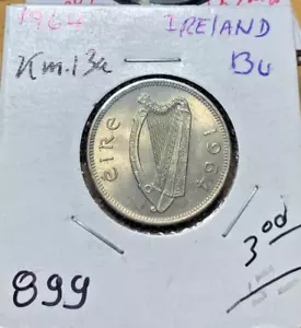 1964 Ireland Republic Shilling KM# 14a, uncirculated condition. Coin #899 - Picture 1 of 2
