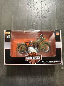 Maisto HARLEY DAVIDSON  1928 JDH Twin Cam Camo Green 1:18 Scale 2001 Series 11 - Picture 1 of 6