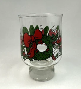 Vintage Holly Red Ribbon Holiday Tumbler 12oz. - Picture 1 of 5