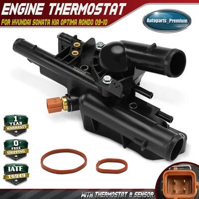 Conjunto de carcasa de termostato para Hyundai Sonata Kia Optima Rondo 2009-2010 2,4 L Foto 1 de 4