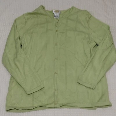 Suéter Top Talbots Para Mujer Manga Larga Cuello Redondo Verde Menta Talla 1X Foto 1 de 4