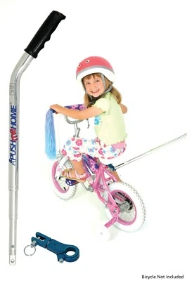 PUSH ME HOME® Parent Assistance Push Handle for Kids Bike with training wheels  - image 1 of 4