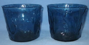 un par de vasos cortos, gafas Rock, patrón genial de los años 70, azul - Imagen 1 de 5