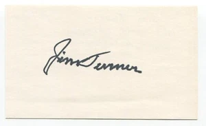 Jim Turner Signed 3x5 Index Card Autographed Baseball NY Yankees World Series - Picture 1 of 2
