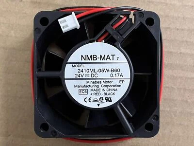 1 pcs NMB 2410ML-05W-B60 DC 24V 0.17A 6CM 6025 Axial cooling fan 2 wire - Image 1 of 4