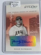 2005 Studio Autographs #3 Dallas McPherson : Los Angeles Angels 