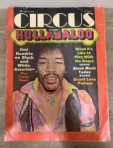 Circus Hullabaloo Magazine 1969 Jimi Hendrix Doors Beatles Rolling Stones RARE - Foto 1 di 11