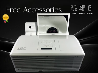 3000 ANSI UST DLP Projector for School College Church Weekly Usage w/IR Camera - Image 1 of 4