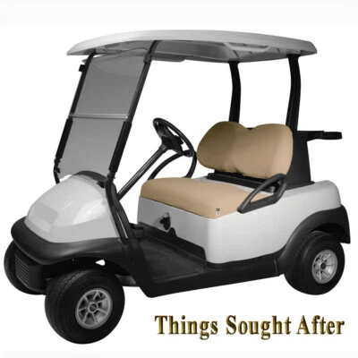 FUNDA DE ASIENTO DE CARRITO DE GOLF DE TELA DE FELPA CAQUI para E-Z-GO EZGO CLUB CAR YAMAHA Otros Foto 1 de 4