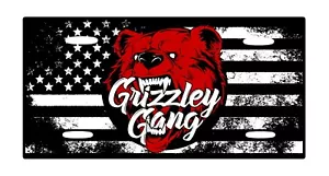 American Flag Guzzly Gang Aluminium License Plate Highest Quality - Bild 1 von 2