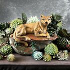 1982 Ceramichrome Mountain Lion Lioness Ceramic Mold Sculpture Animal Painted