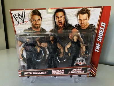 WWE The Shield Mattel Basic 3 Pack Wrestling Action Figures Rare Kmart - Image 1 of 4