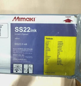 Tinta eco-solvente Mimaki SS22 440cc amarillo solvente pigmento 440 ml -E1 1025 - Imagen 1 de 3