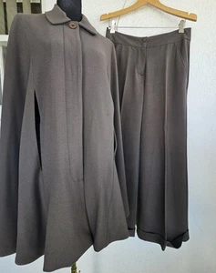 Bang Cape Coat & Pants Suit Sz 10 - Picture 1 of 13