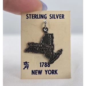 New on Card Vintage Forte Sterling Silver New York Charm Bracelet Souvenir - Picture 1 of 4