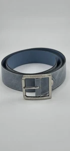 Cinturón Longchamp Azul/Plateado Hebilla Hecho en Francia M/L En Excelente Estado  - Imagen 1 de 6