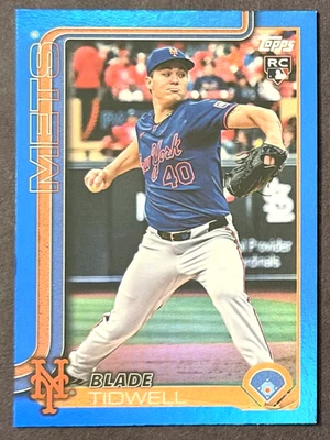 Blade Tidwell BLUE FOIL RC /150 #US22 2025 Topps Update Mets - Image 1 of 2