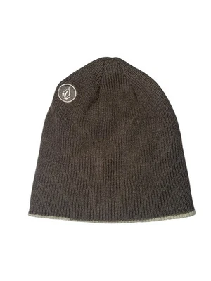 Volcom Beanie  Adult One Size Olive Green Double Knit 100% Acrylic Skate Skater - Image 1 of 3