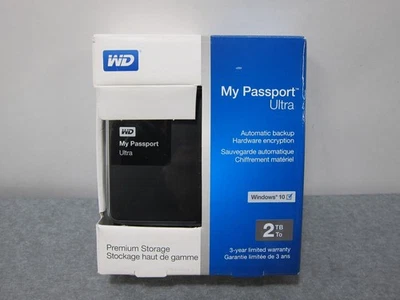 Western Digital WD Passport Ultra 2TB External Portable USB Hard Drive - TESTED - Image 1 of 4