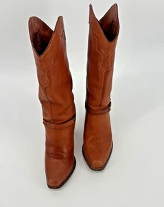 Botas de cuero Chandlers de colección para mujer talla 8M Western vieira arnés tacón Brasil” - Imagen 1 de 9