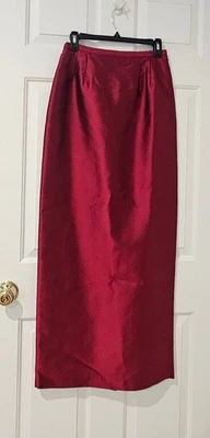Rickie Freeman Teri Jon  Maxi Skirt Silk Size 6 Holiday Christmas Ruby Red NWT  - Image 1 of 4