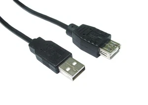 USB 2.0 Extension cable Male to Female A to A Plug to Socket Lead Wholesale - Picture 1 of 4