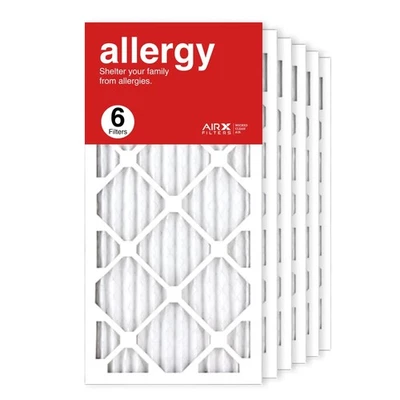 10x24x1 Air Filter MERV 11 Pleated AC Furnace Air Filter, Allergy 6-Pack, Mad... - Image 1 of 4