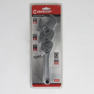 Crescent AC3PC Set of 3 Wrenches 10 8 6 inch - Picture 1 of 3