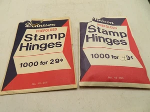 LOT 2 Dennison Stamp Hinges. Red Pkg Of Approx 50 % ONE 20 % OTHER - Picture 1 of 3