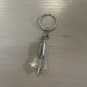 Bullet Key Chain With Clear Quartz Crystal- Military, Police Canadian Spent 9MM - Bild 1 von 3