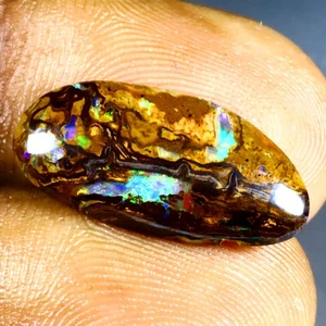 3.82 ct Flashing Fancy (20 x 10 mm) Multi Color Australian Koroit Boulder Opal - Picture 1 of 2
